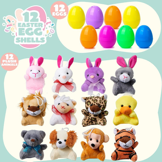 🐣 Tierischer Schlüsselanhänger mit Ei-Schale – Plüschanhänger als Ostergeschenk für Kinder🎁