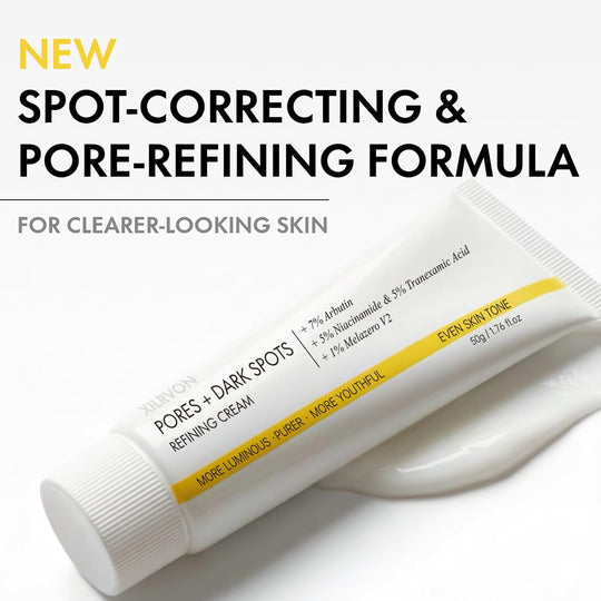 EELHOE Pores + Dark Spots Refining Cream with Arbutin, Niacinamide, Tranexamic Acid &amp; Melazero | Pore-Minimizing, Gentle &amp; Hydrating Daily Moisturizer, Suitable for Sensitive Skin, 50g (1 Pack)