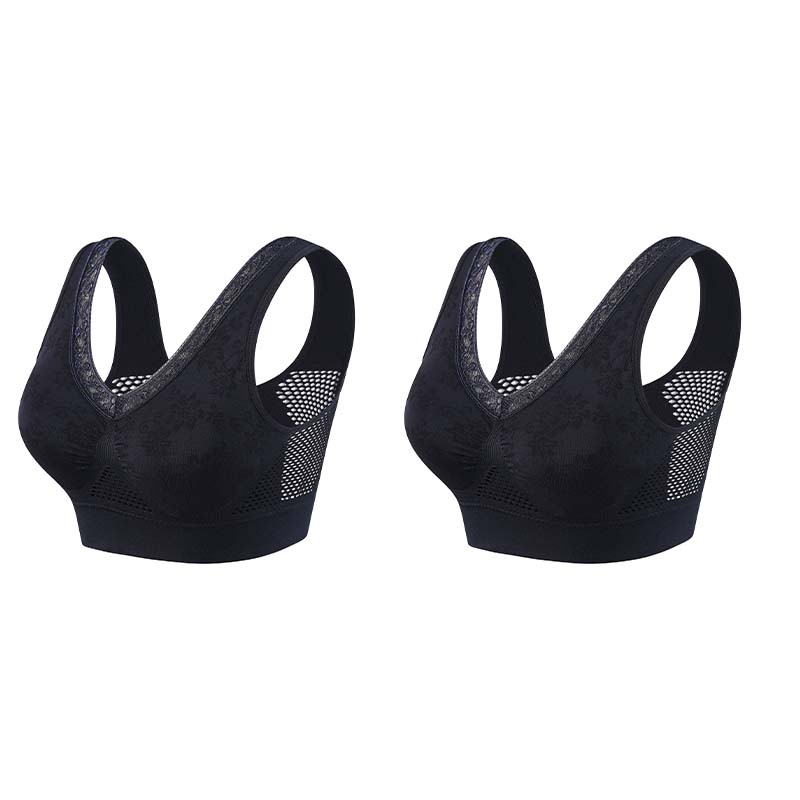 🏆 Last Day Buy One Get One Free 💐 🎁Lace Wireless Pure Cotton Buttonless Comfy Lifting Bra