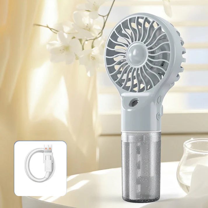 🏖️❄️ 50% OFF TODAY! 💦 Portable Handheld Mist Cooling Fan ✨ Instant Cooling Relief for Hot Summer Days, Travel &amp; Outdoor Activities