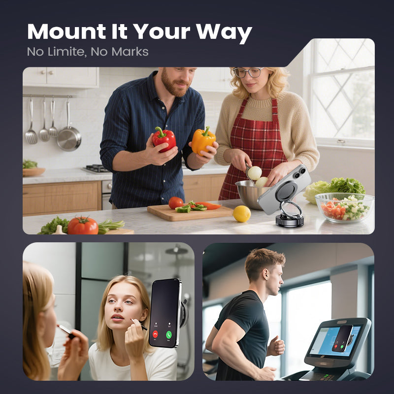 🔥Mehr kaufen mehr sparen🔄🚗360° verstellbarer magnetischer Handyhalter mit Saugnapf📱