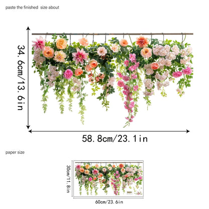💐Colorful Floral Bouquet Window Sticker🖼️