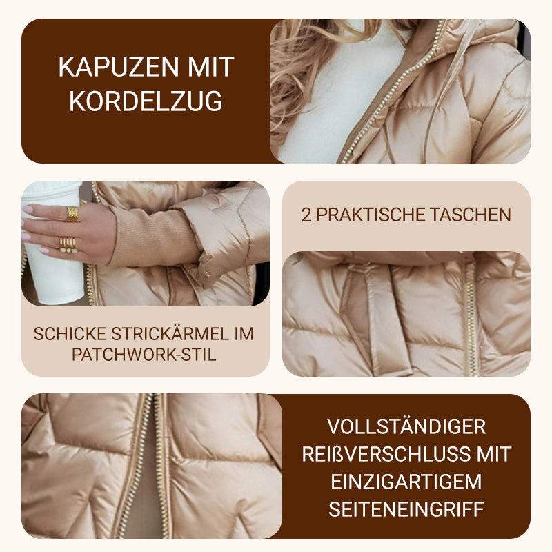 Damen Winter Warme Kapuzen-Mantel in mittlerer Länge