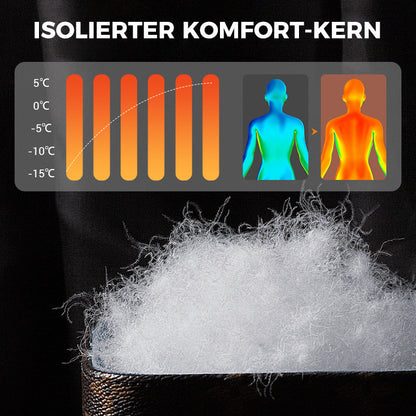 Gepolsterte Windjacke mit Kapuze für Herren