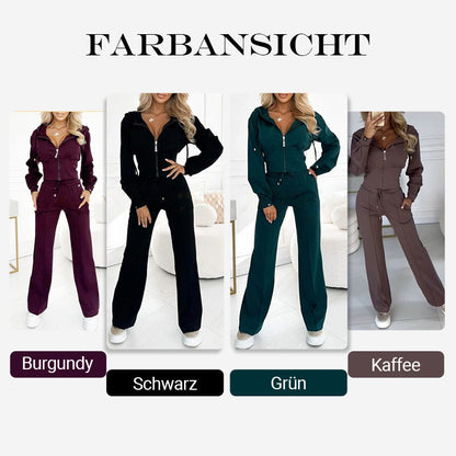 💥Verkaufsschlager 50% RABATT✨Damen 2-teiliges Full Zip-Up Trainingsanzug-Set!