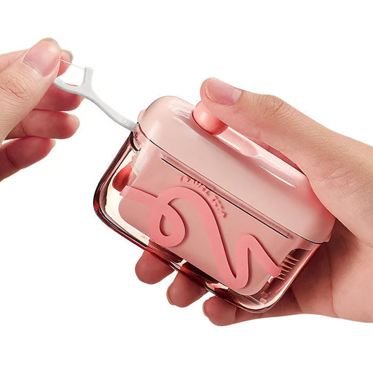 🦷✨Automatic Pop-Up Dental Floss Storage Dispenser，Just Press &amp; Pop, Hygienic Storage. Great Gift For Oral Care Lovers!