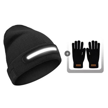 Rechargeable Bluetooth Beanie Hat with Light