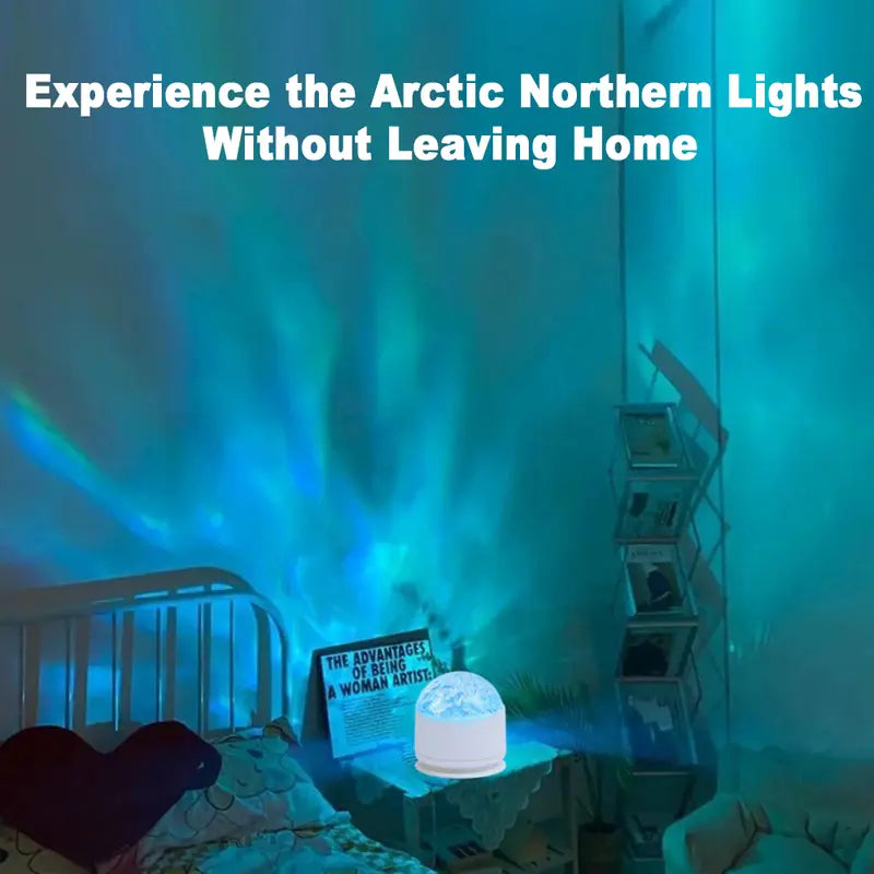 7 Color Star Projector Light with Music Rhythm, Ocean Wave & 3D Water Ripple Effects, Romantic Night Light for Bedroom, Party, Best Christmas Gift for Kids & Lovers