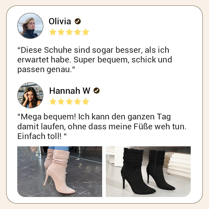 👠Spitze Stiefeletten mit Absatz