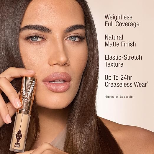🔥 Charlotte Tilbury AIRbrush Flawless Blur Concealer ✨ Say Goodbye to Dark Circles, Blemishes &amp; Redness! 💖 Longwear, Hydrating, Crease-Proof &amp; Full Coverage with Natural Matte Perfection 💎