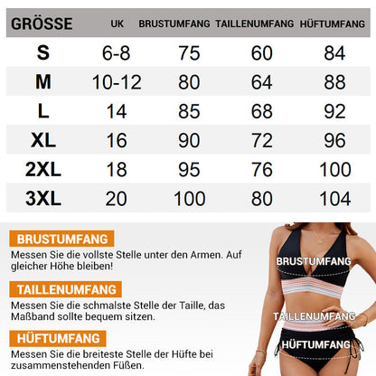 🔥Letzter Tag Spezial Preis €18.99!👙Hoch taillierte Bikini-Sets mit Bauchkontrolle und Farbblockdesign