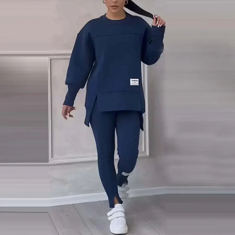 ✨ Lässiges Sweatshirt-Leggings-Set für Frauen - Ultraweiches Jersey mit Moderne Passform für Alltag & Sport 🏃‍♀️💫