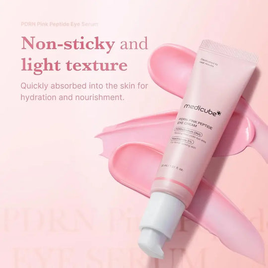 medicube Salmon DNA PDRN Pink Peptide Eye Serum with Niacinamide and 99% Purity Retinol for Fine Lines, Uneven Skin Tone, Korean Skin Care 1.01fl.oz