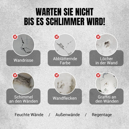 🛠️ Wasserdichte & Schimmelresistente Wandreparaturpaste – 3 Kaufen, 1 Gratis + Pinsel Geschenk! 💧🖌️ ✨ Schnelle & Saubere Wandreparatur für Zuhause! 🏡