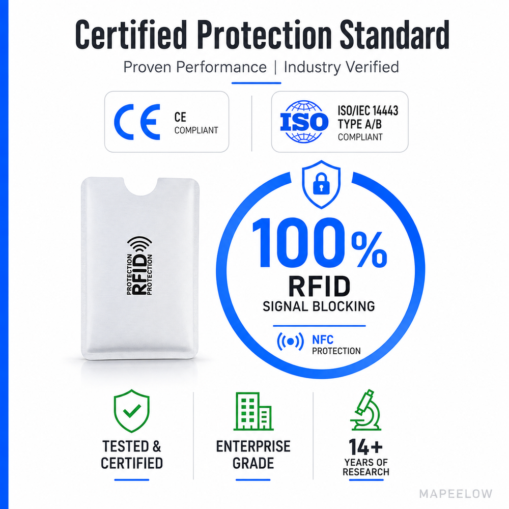 RFID Blocking Sleeves for Credit Cards- Durable and water‑repellent