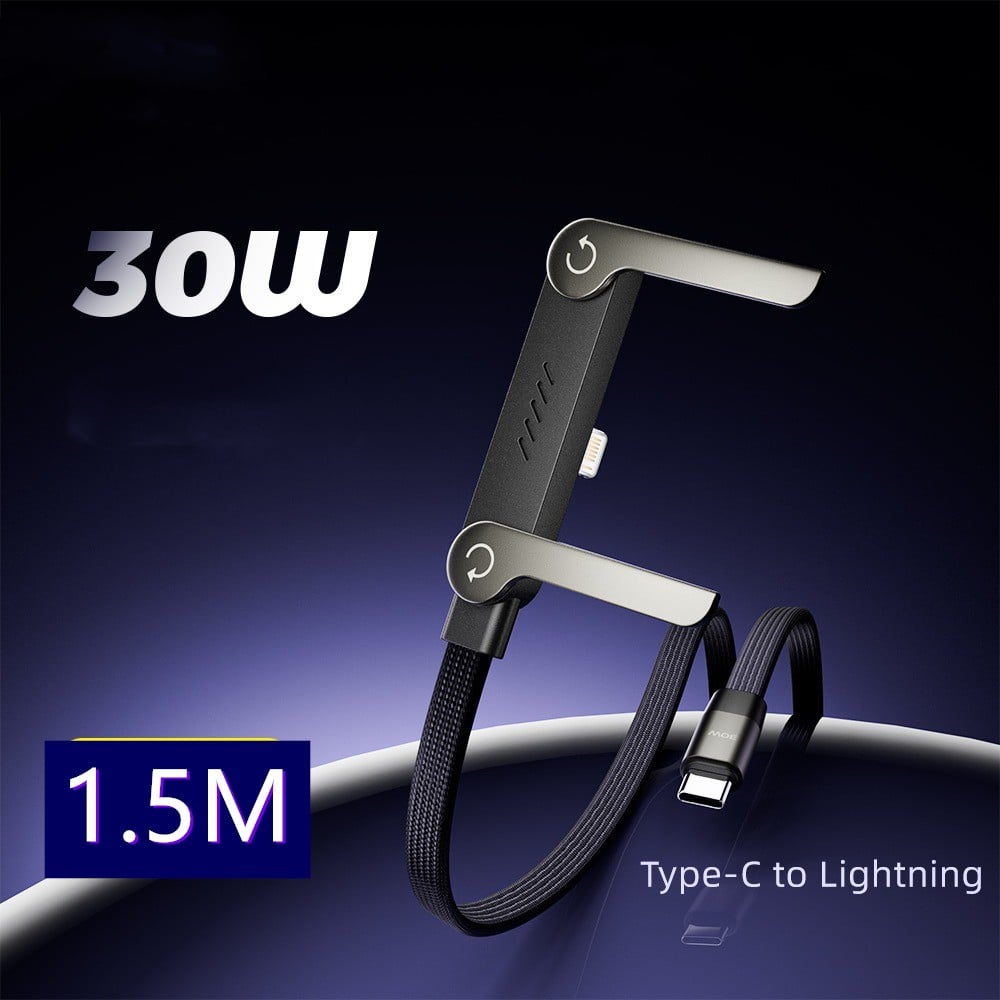 🎁 Weihnachts-Frühverkauf 🔥 2-in-1-Geflochtenes Schnellladekabel mit integriertem Handyhalter