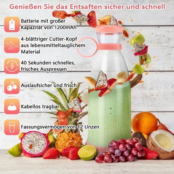 🎄 Weihnachts-Sonderangebote 🎄 Der meistverkaufte tragbare Entsafter🌟Genießen Sie frischen Saft jederzeit und überall!