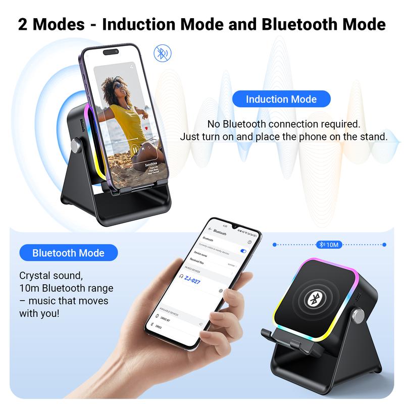 💎 49% OFF 5-IN-1 WIRELESS SPEAKER STAND! 💎 Induction Audio, Phone Holder &amp; Ambient Light