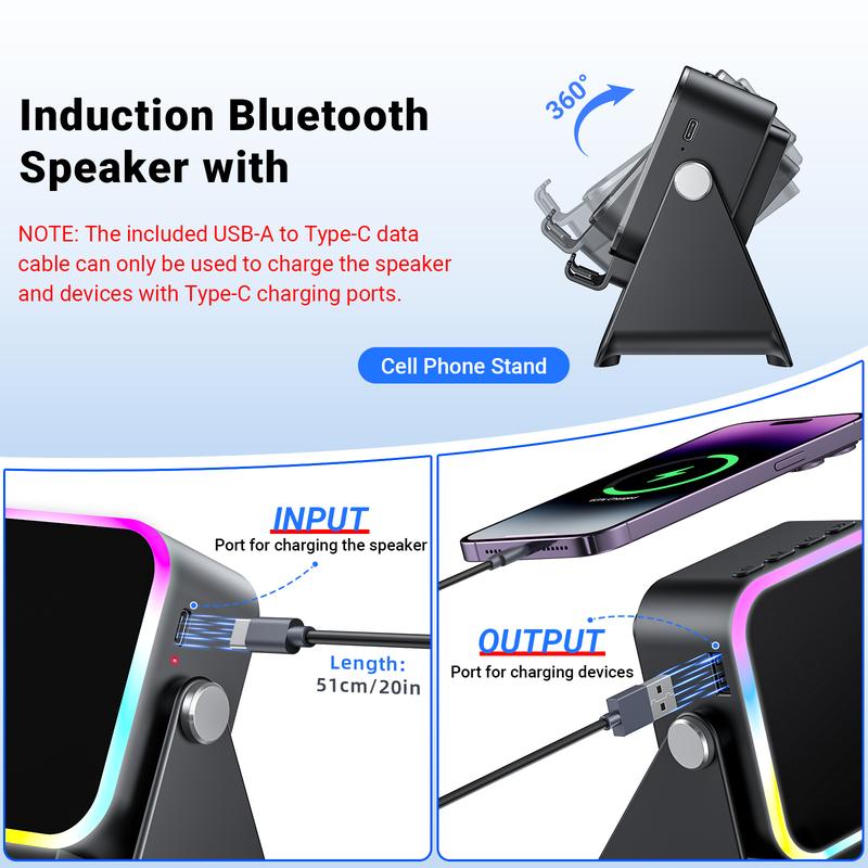 💎 49% OFF 5-IN-1 WIRELESS SPEAKER STAND! 💎 Induction Audio, Phone Holder &amp; Ambient Light