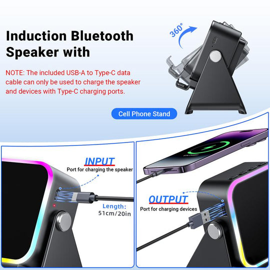 💎 49% OFF 5-IN-1 WIRELESS SPEAKER STAND! 💎 Induction Audio, Phone Holder &amp; Ambient Light
