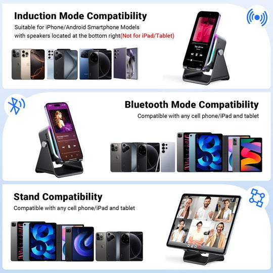 💎 49% OFF 5-IN-1 WIRELESS SPEAKER STAND! 💎 Induction Audio, Phone Holder &amp; Ambient Light