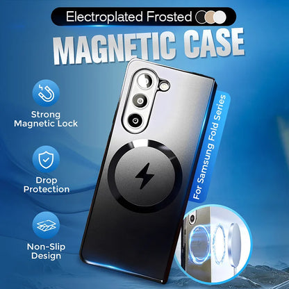 Galvanisierte, mattierte Magnetabdeckung für die Samsung Galaxy Z Fold-Serie