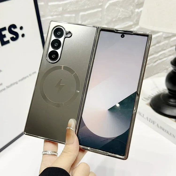 Galvanisierte, mattierte Magnetabdeckung für die Samsung Galaxy Z Fold-Serie
