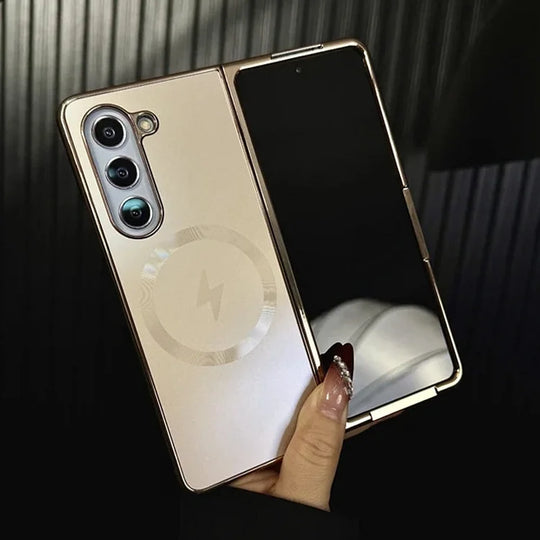 Galvanisierte, mattierte Magnetabdeckung für die Samsung Galaxy Z Fold-Serie