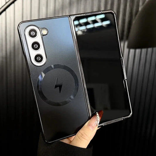 Galvanisierte, mattierte Magnetabdeckung für die Samsung Galaxy Z Fold-Serie