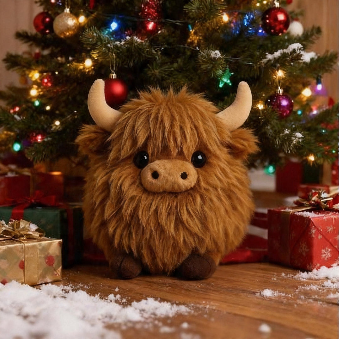 🔥 THE VIRAL EMOTIONAL SUPPORT PLUSH! 🐂 Highland Cow Plush 💖 Soft, Cuddly &amp; Perfect for Stress Relief