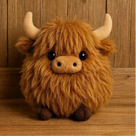 🔥 THE VIRAL EMOTIONAL SUPPORT PLUSH! 🐂 Highland Cow Plush 💖 Soft, Cuddly &amp; Perfect for Stress Relief