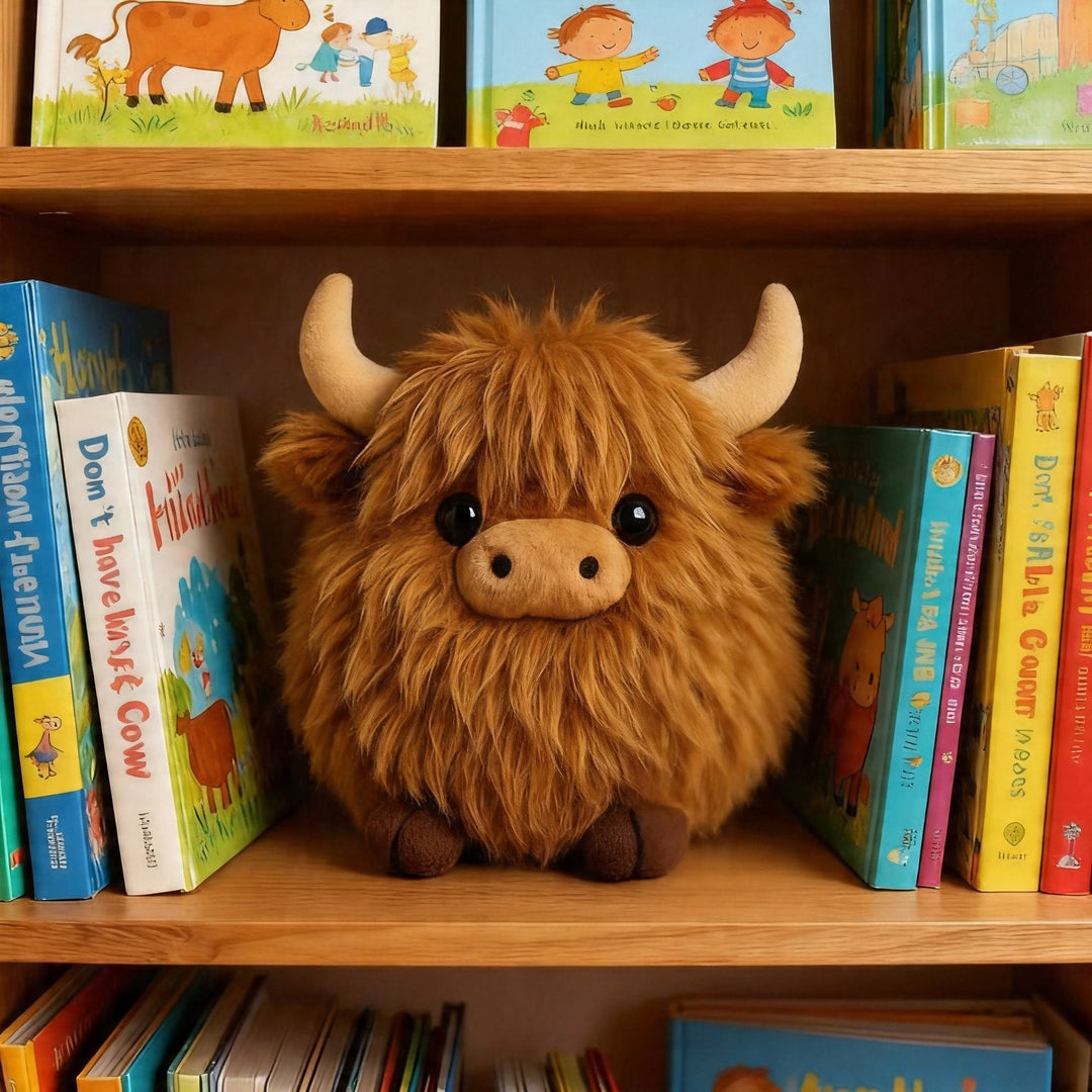 🔥 THE VIRAL EMOTIONAL SUPPORT PLUSH! 🐂 Highland Cow Plush 💖 Soft, Cuddly &amp; Perfect for Stress Relief