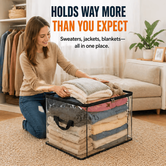 🎁 📦Large Heavy-Duty Thick Plastic Clear Storage Bag for Clothes, Moving &amp; Storage