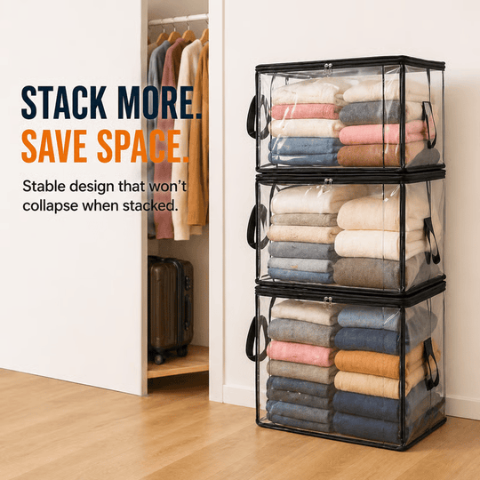 🎁 📦Large Heavy-Duty Thick Plastic Clear Storage Bag for Clothes, Moving &amp; Storage