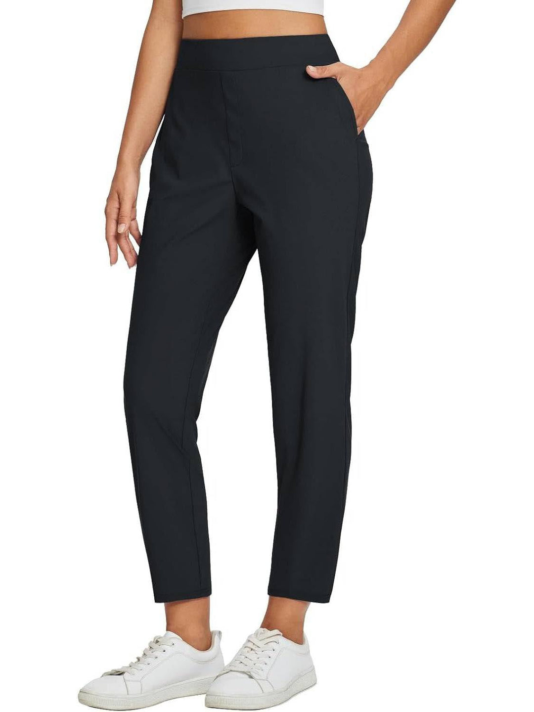 ⏳LIMITED OFFER 70% OFF🌞Women’s Fitted High-Waisted Zip-Pocket Trousers👖Lightweight, Breathable, Soft 26"/27" Ankle Pants with Zipper Pockets