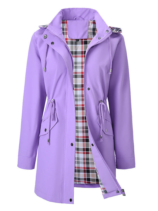 ❤️‍🔥Neu eingetroffen 50% Rabatt🥰 Einfarbige Freizeitjacken, wasserdichte und winddichte Mäntel, Windbreaker mit Kapuze