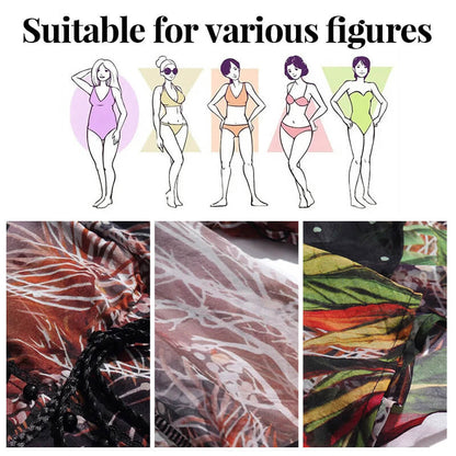 Lockeres, anmutiges, mittellanges Kleid mit Printmuster in Übergröße