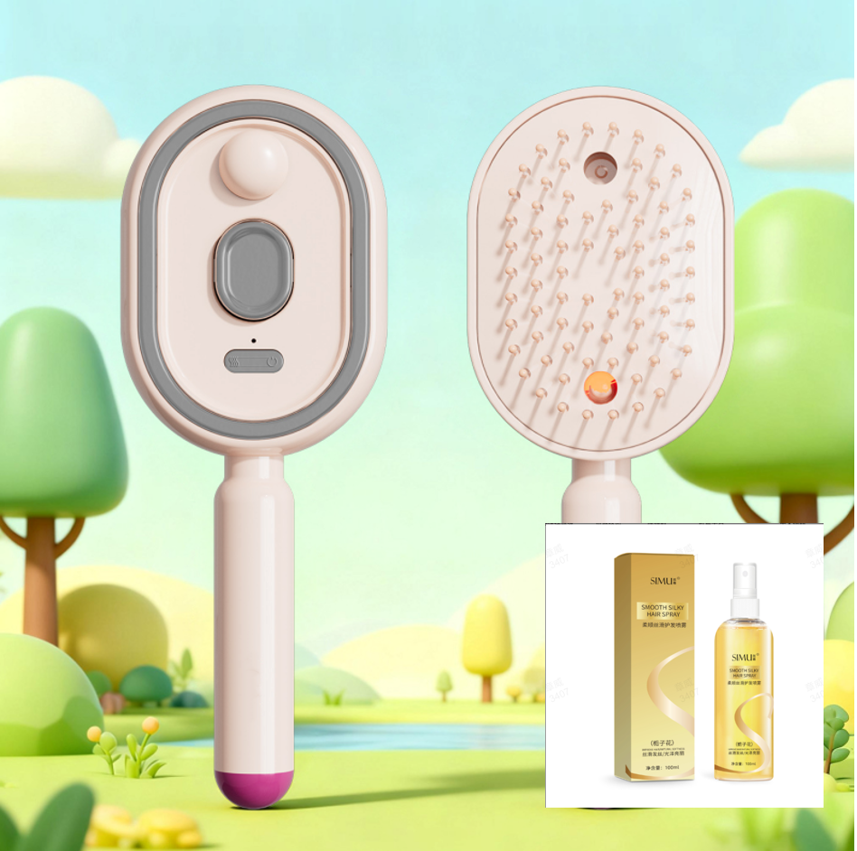 💆‍♀️ 50% OFF NOW! 💧 Electric Spray &amp; Massage Hair Brush – Soothing Scalp Massage, Fine Mist Spraying &amp; Smooth Hair Care – Detangle, Nourish, Relax ✨