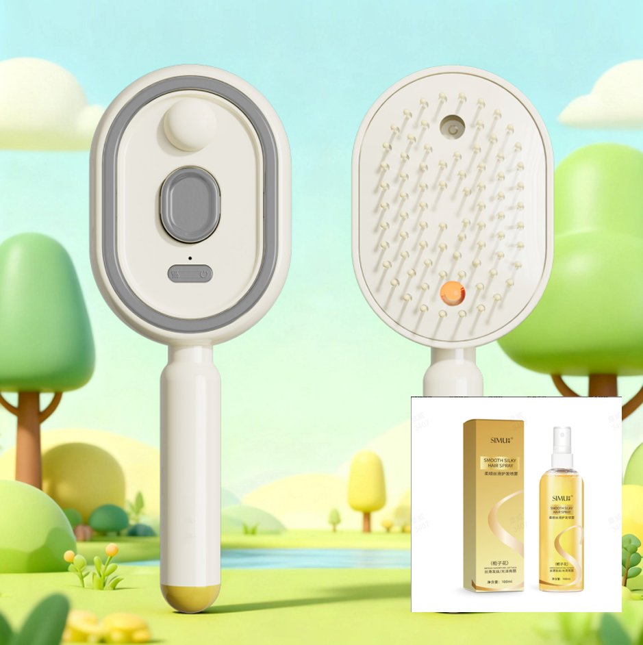 💆‍♀️ 50% OFF NOW! 💧 Electric Spray &amp; Massage Hair Brush – Soothing Scalp Massage, Fine Mist Spraying &amp; Smooth Hair Care – Detangle, Nourish, Relax ✨