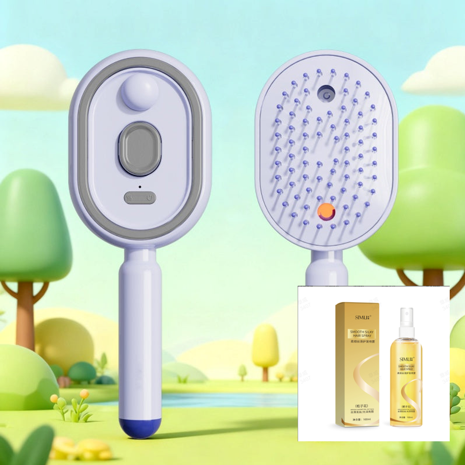 💆‍♀️ 50% OFF NOW! 💧 Electric Spray &amp; Massage Hair Brush – Soothing Scalp Massage, Fine Mist Spraying &amp; Smooth Hair Care – Detangle, Nourish, Relax ✨