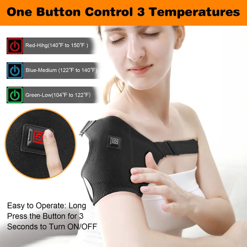 ⏰ TODAY ONLY - 50% OFF♨️Adjustable Heated Shoulder Support 💪 Fast Relief for Shoulder Pain, Soreness & Recovery