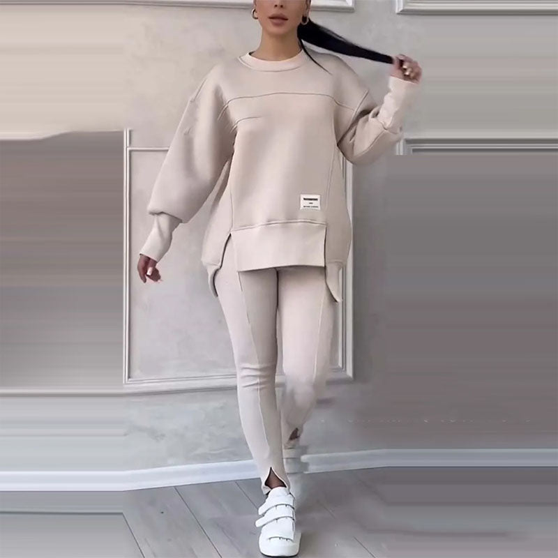 Lässiges Sweatshirt-Leggings-Set für Frauen