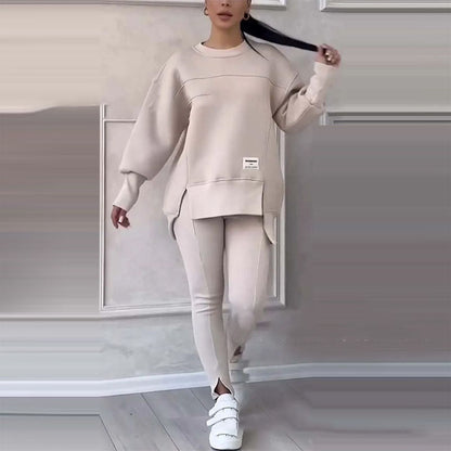 Lässiges Sweatshirt-Leggings-Set für Frauen