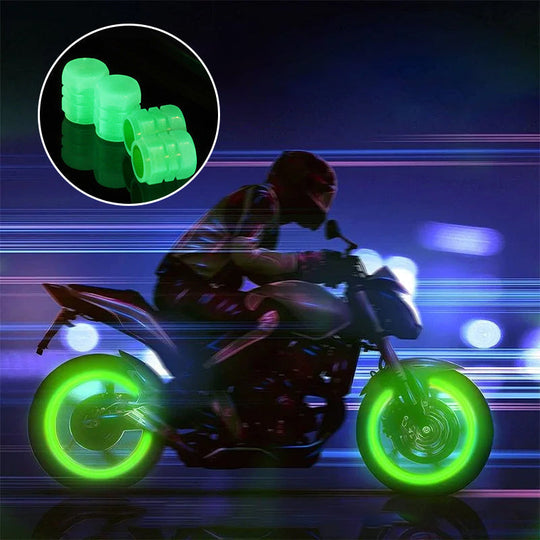 🔥 FÜR KURZE ZEIT 50% RABATT! 🚗 Reifenventilkappen (4er Pack) – Universell, Fluoreszierend &amp; Diebstahlgeschützt 🔒