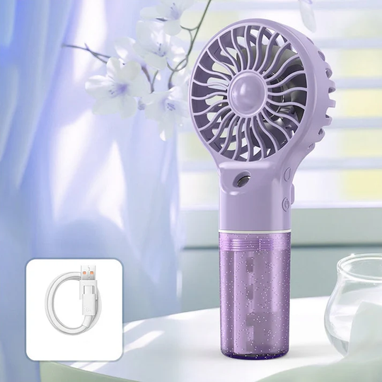 🏖️❄️ 50% OFF TODAY! 💦 Portable Handheld Mist Cooling Fan ✨ Instant Cooling Relief for Hot Summer Days, Travel &amp; Outdoor Activities