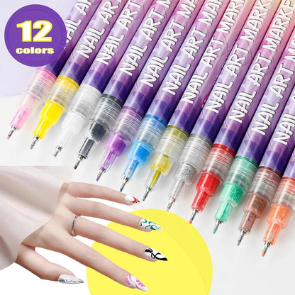🎁✨ Nagellack-Set mit 12 Farben für kreative Designs 💅🎨
