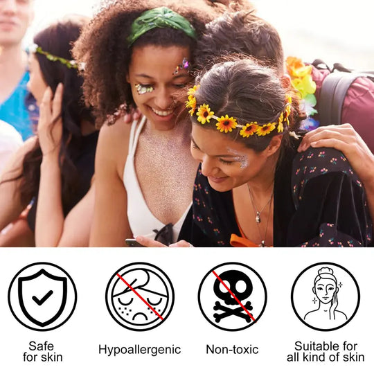 ✨ BUY 1 GET 1 FREE | 6PCS Glitter Stick Set – Face, Hair &amp; Body Shimmer for Festivals &amp; Parties
