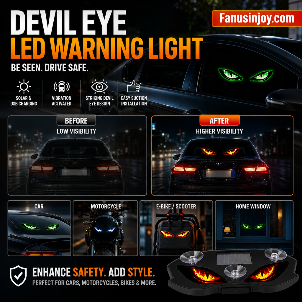 🥳2026 HOT SALE🥳💞50K+ SOLD!🚗🔆 50% OFF! Solar‑Powered Car Warning Light – Auto on with vibration, solar + USB charge. Bright LED, suction mount. Keep safe on roadside day &amp; night! 🛡️✨