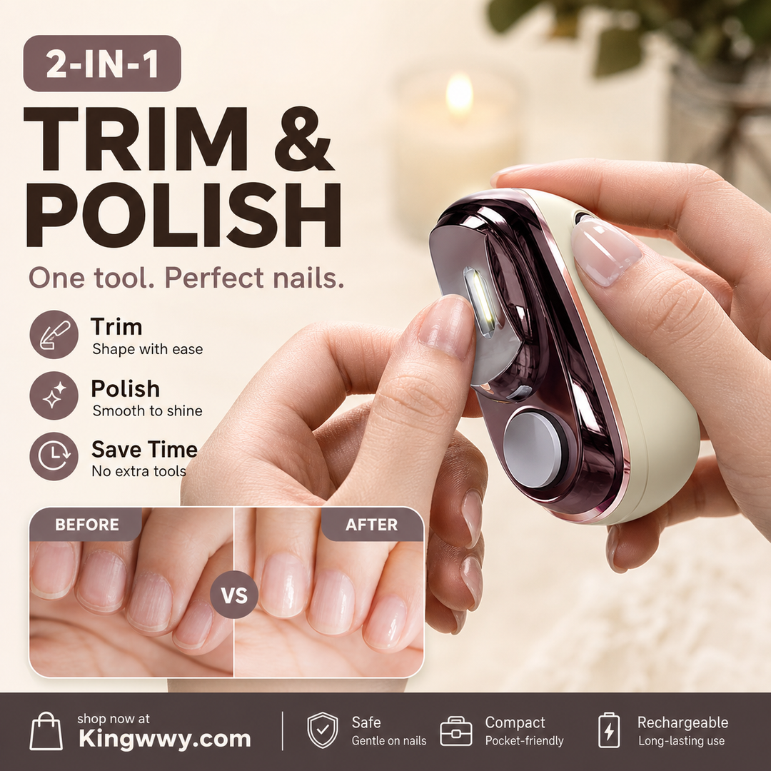 🎉 2026 Sale — Over 113,000 Sold! ✂️ 2-in-1 Smart Electric Nail Clipper &amp; Polisher – Anti-Pinch Safety &amp; LED Light 💅