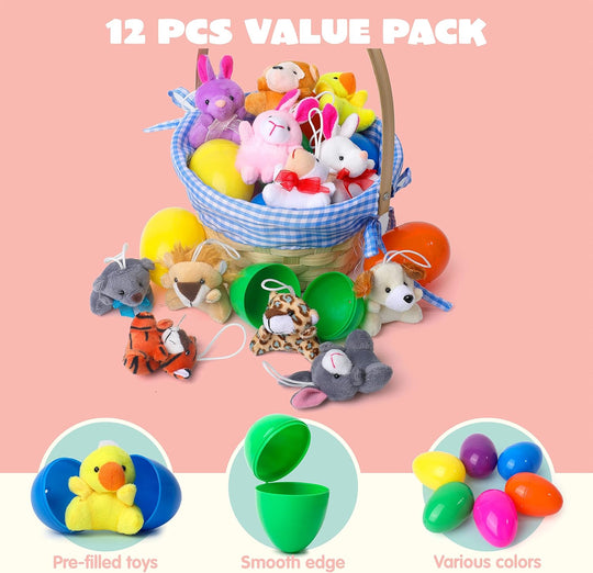 🐣 Tierischer Schlüsselanhänger mit Ei-Schale – Plüschanhänger als Ostergeschenk für Kinder🎁
